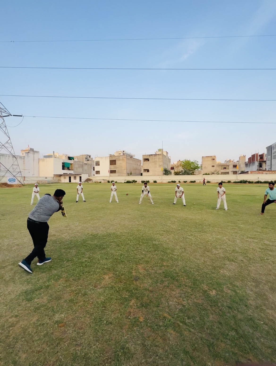 Cricket coaching at Jankinandan Sports Academy